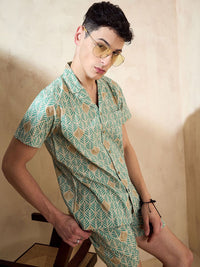 DENNISON Block Printed Oversized Co Ords Set