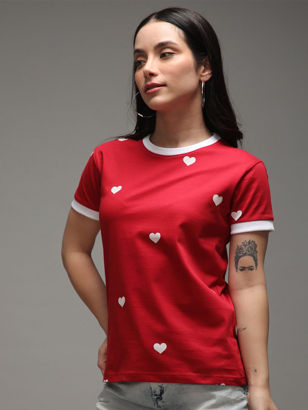DILLINGER Women Regular Fit Crew Neck Printed Tshirt