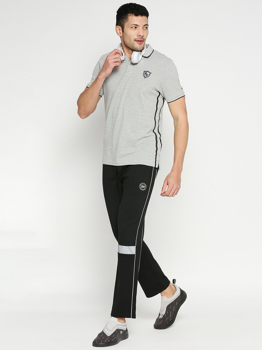 Being Human Men Mid-Rise Cotton Track Pants