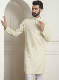 SOJANYA Printed Mandarin Collar Long Sleeves Straight Kurta