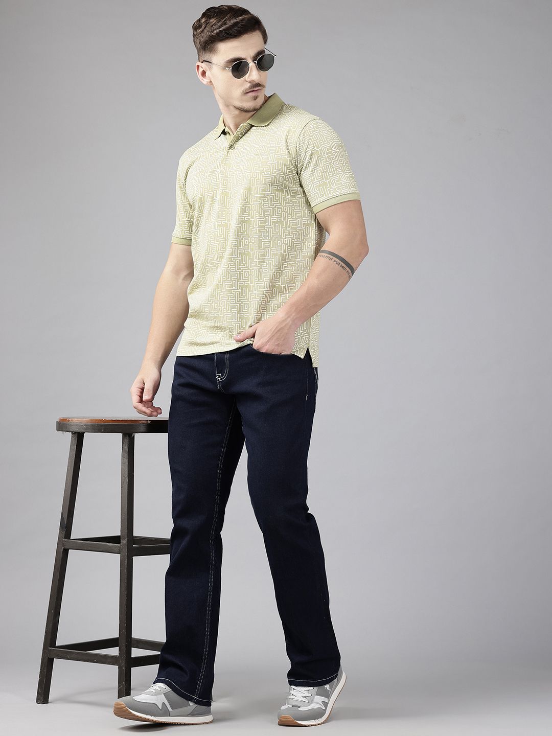 Park Avenue Printed Polo Collar T-shirt