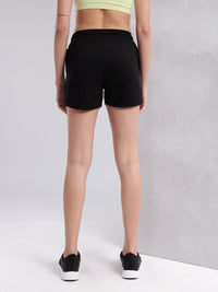 HRX by Hrithik Roshan Women Mid-Rise Regular Fit Lifestyle Shorts with Contrast Stitching
