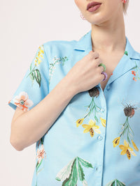 DressBerry Vacation Ready In Floral Elegance Printed Shirt