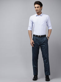 Park Avenue Men Checked Comfort Fit Formal Trousers