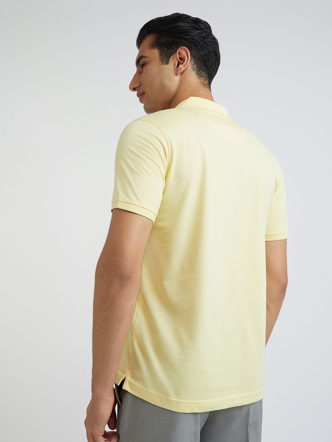 Park Avenue Cotton Rich Striped Polo Collar Slim Fit T-shirt
