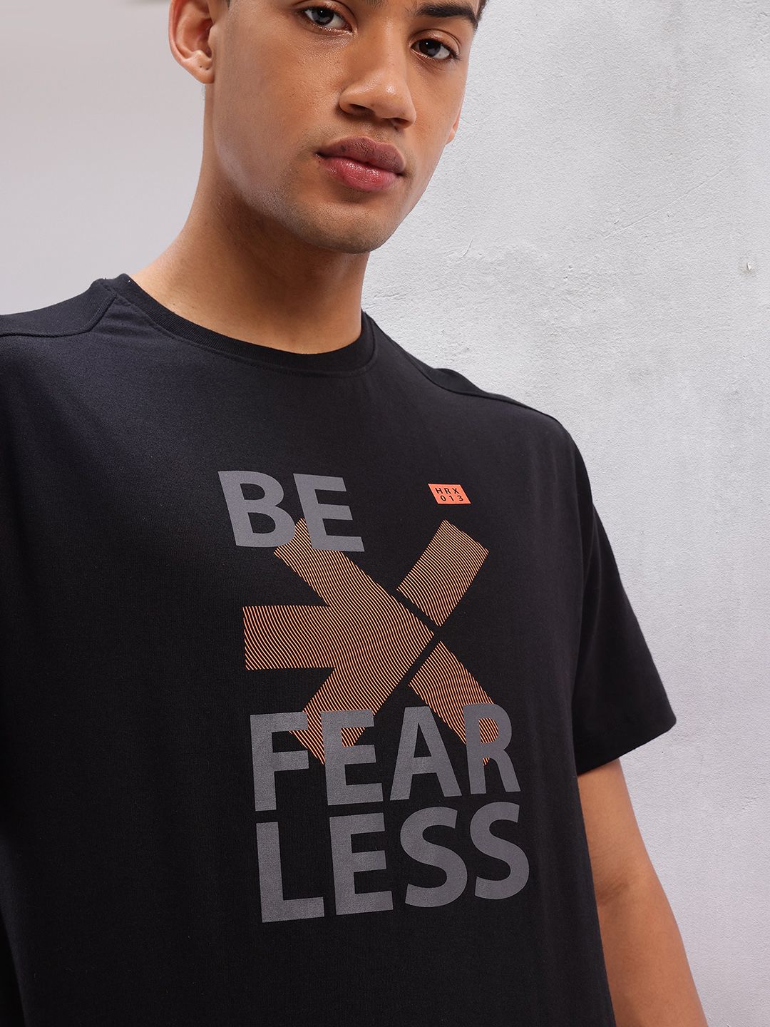 HRX by Hrithik Roshan Brand Logo & Typography Printed Training T-shirt