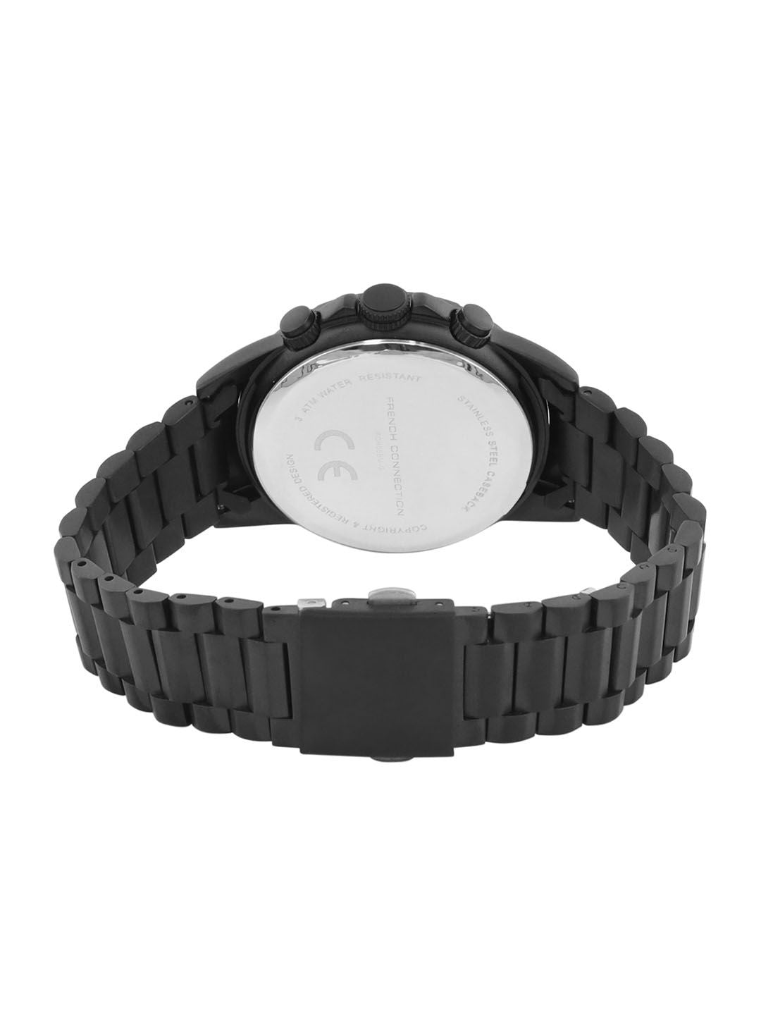 Sambungan Perancis Lelaki Dial & Tali Keluli Tahan Karat Analog Watch FCH05BM-G