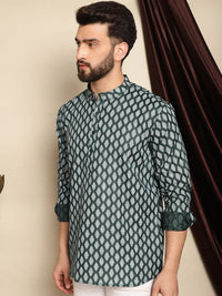 Anouk Ethnic Motifs Printed Thread Work Short Kurta