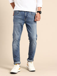 Being Human Men Slim Fit Heavy Fade Stretchable Jeans