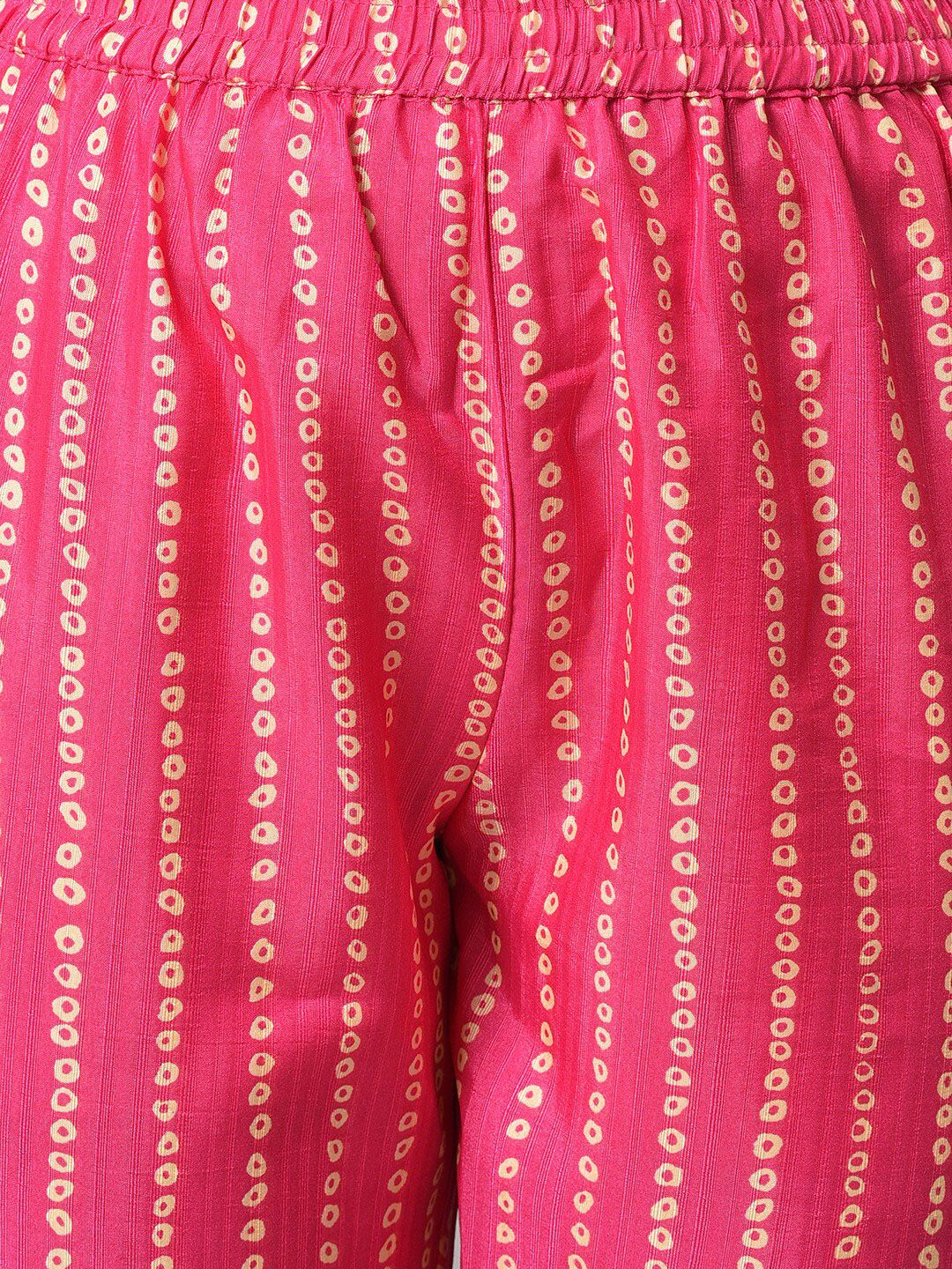 W Polka Print Karnatka Silk Kurta With Straight Pant & Dupatta