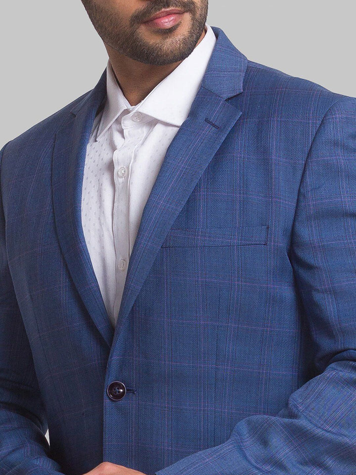 Park Avenue Men Checked Single-Breasted Super Slim-Fit 2-Piece Formal Suit
