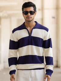 Powerlook Men Striped Pure Cotton T-shirt