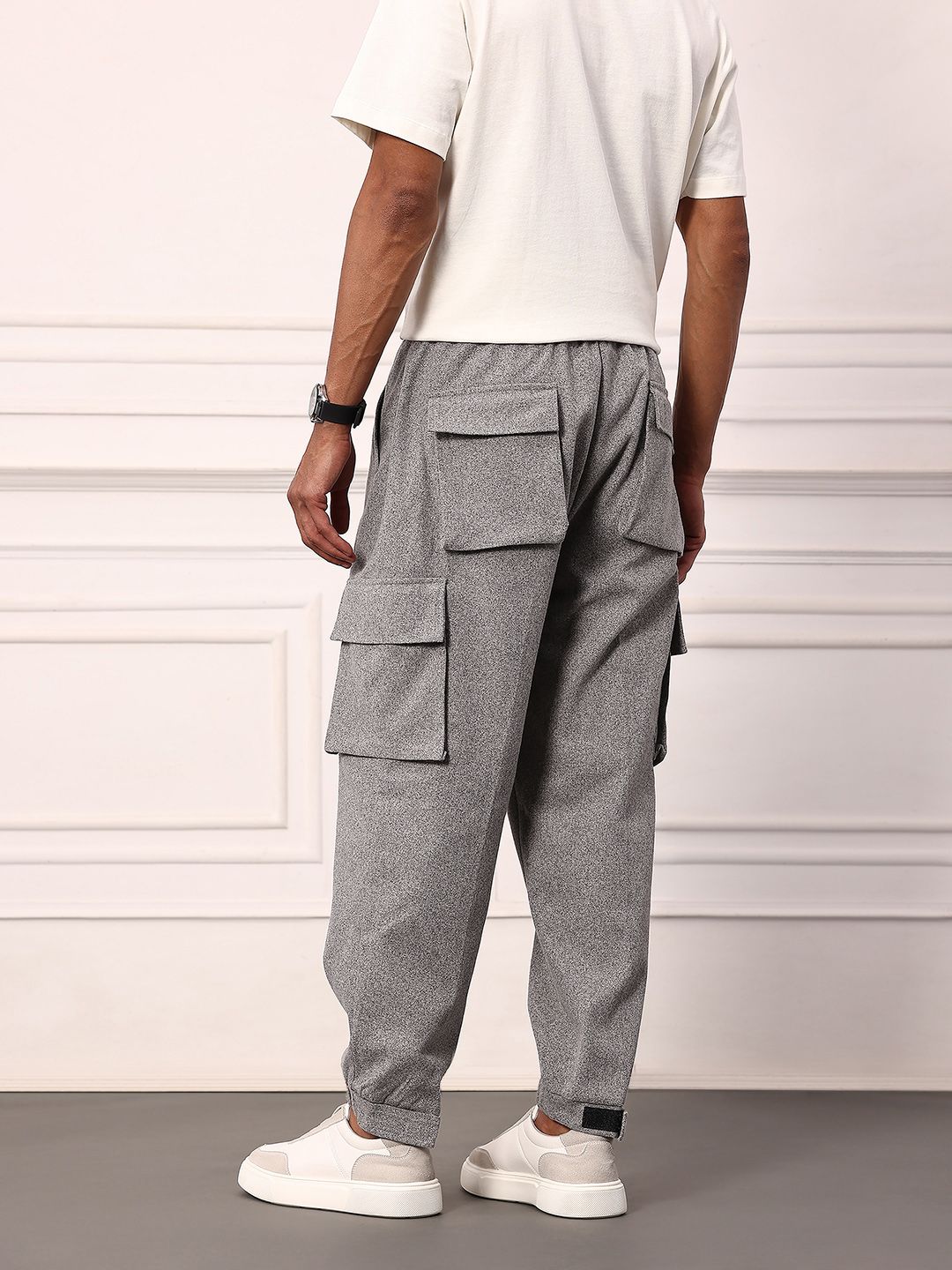 Mr Bowerbird Men Oversized Fit Pleated Cargos