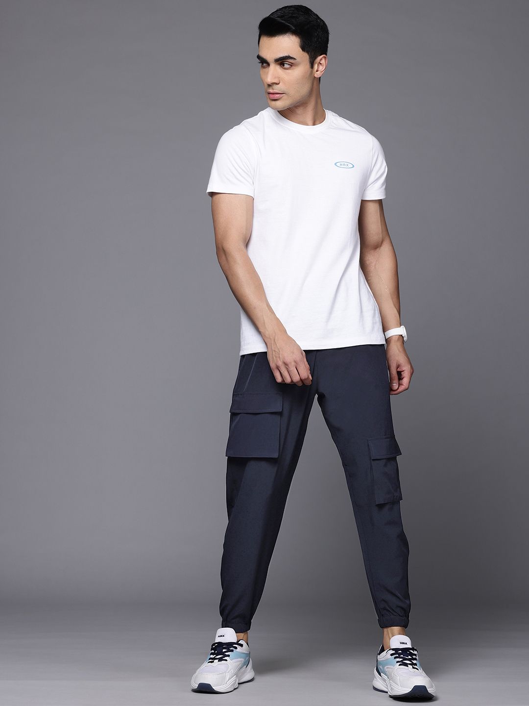 HRX by Hrithik Roshan Men Mid-Rise Cargo Style Lifestyle Joggers