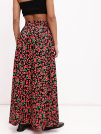DressBerry Women Eye Catching Floral print A-Line Maxi Skirt