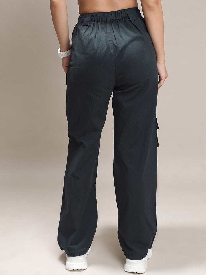 Tokyo Talkies Women High-Rise Cargos Trousers