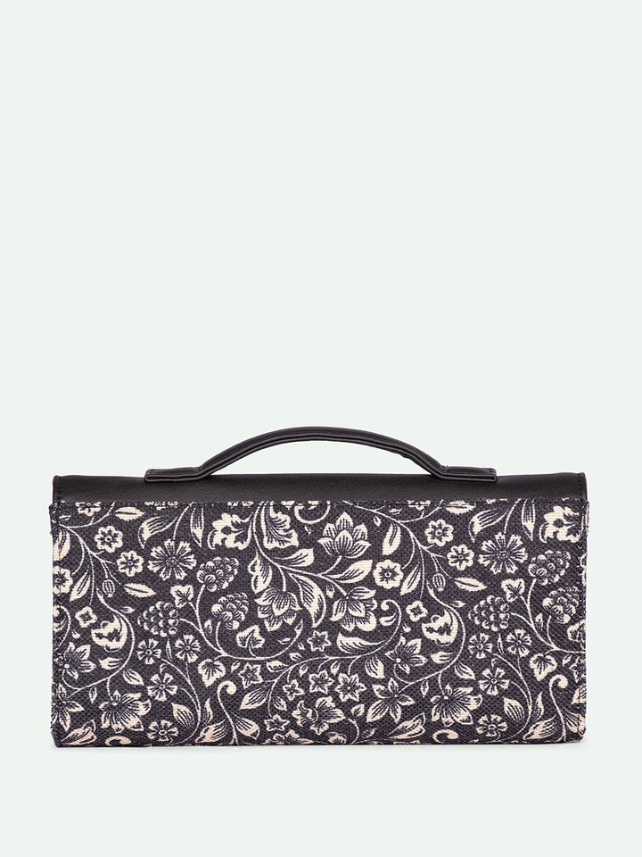 ZOUK Rhea Kapoor FloMotif Textured Water Resistant Jute Envelope Clutch