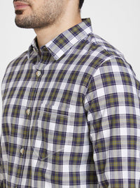 SPYKAR Tartan Checked Cotton Classic Opaque Casual Shirt