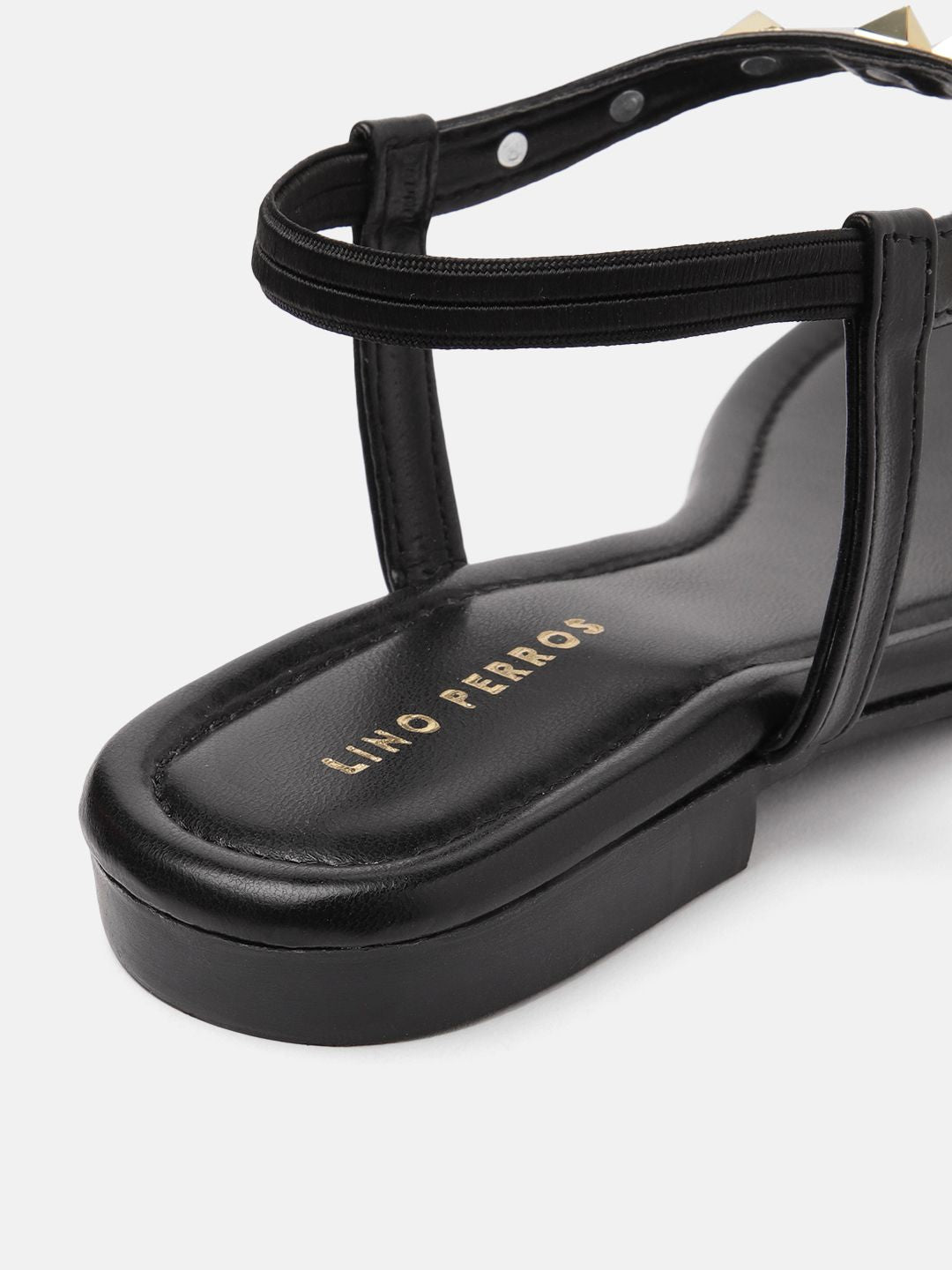 Lino Perros Women Studded T-Strap Flats