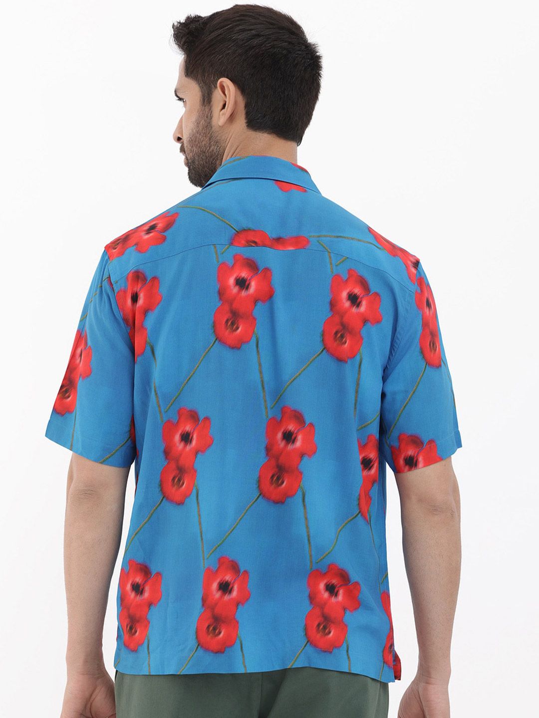 RARE RABBIT Men Bloomer Slim Fit Floral Printed Shirt