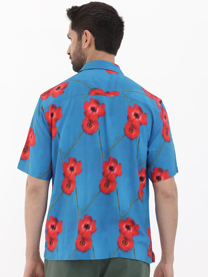 RARE RABBIT Men Bloomer Slim Fit Floral Printed Shirt
