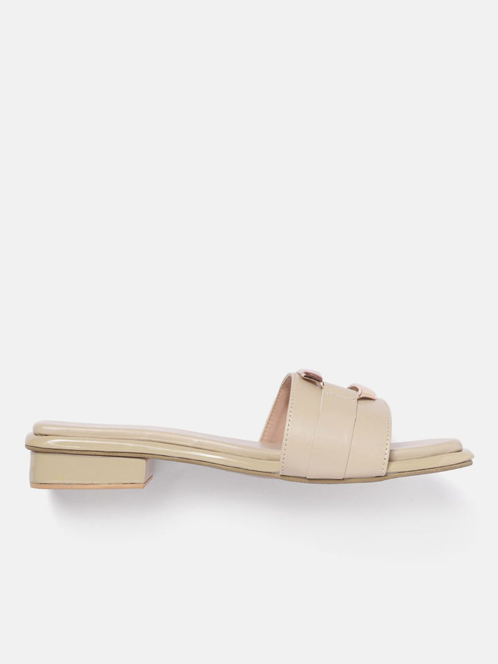 Lino Perros Metallic Detail Open Toe Flats