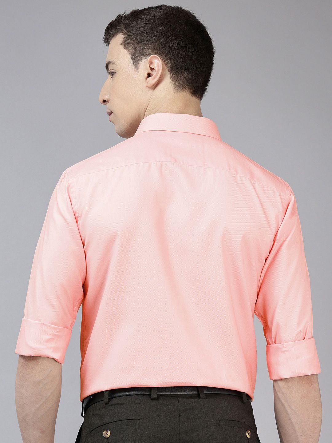 Park Avenue Slim Fit Textured Self Design Formal Shirt