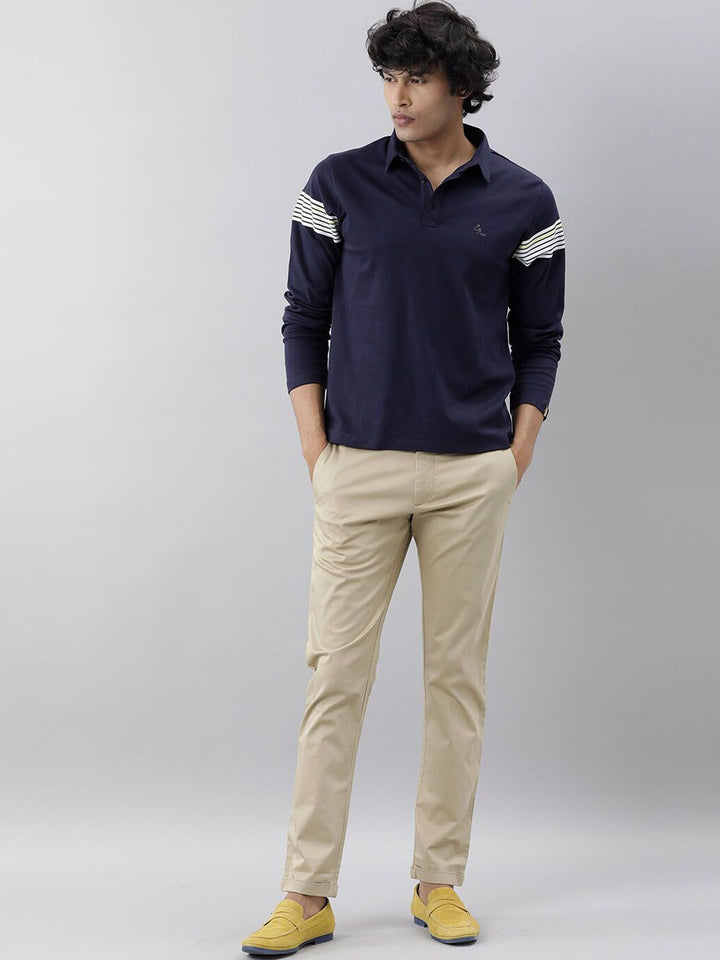 RARE RABBIT Shines Slim Fit Mid-Rise Cotton Chino Trouser