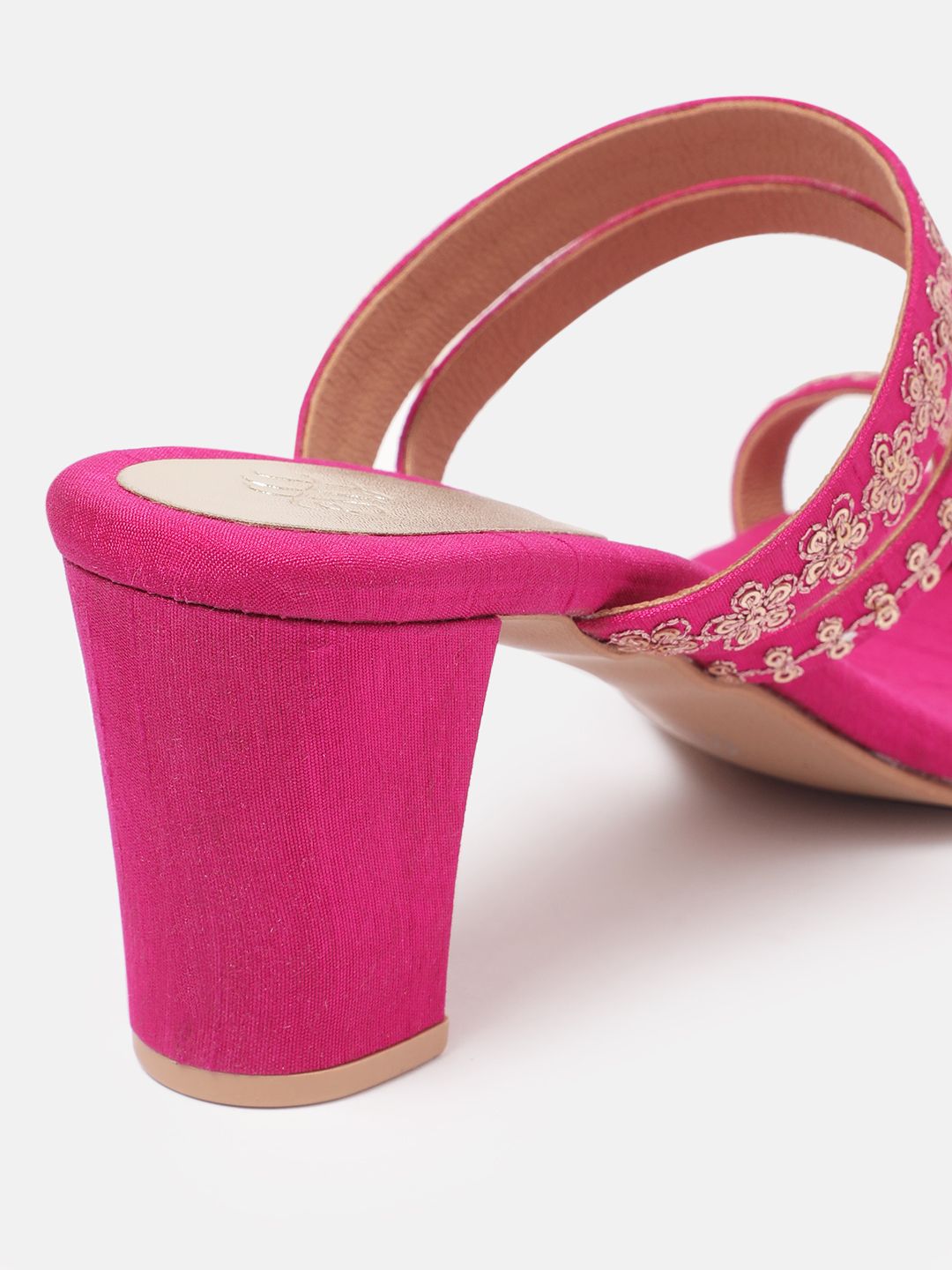 House of Pataudi Ethnic Embellished Block Heel