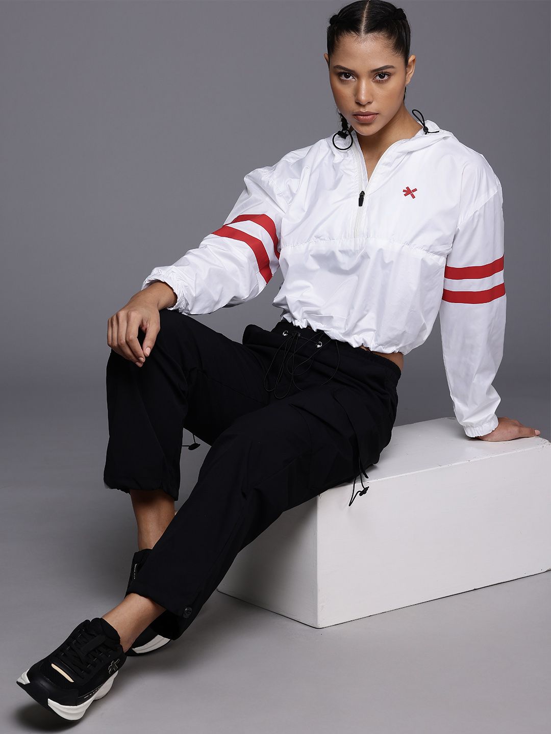 HRX by Hrithik Roshan Rapid-Dry Crop Hooded Jacket