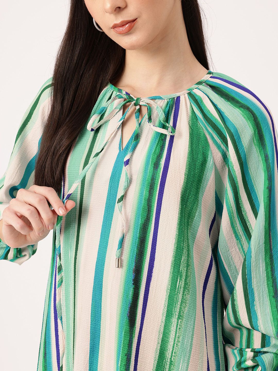 DressBerry Feminine Flair Sweet Striped A-Line Mini Dress