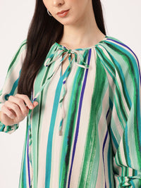 DressBerry Feminine Flair Sweet Striped A-Line Mini Dress