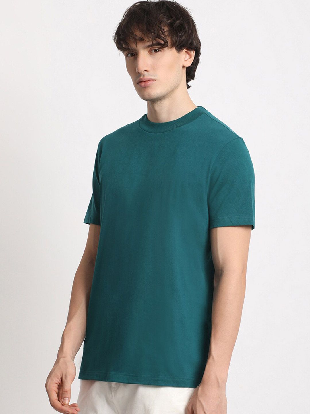 THE BEAR HOUSE Round Neck Pure Cotton Regular Fit T-shirt