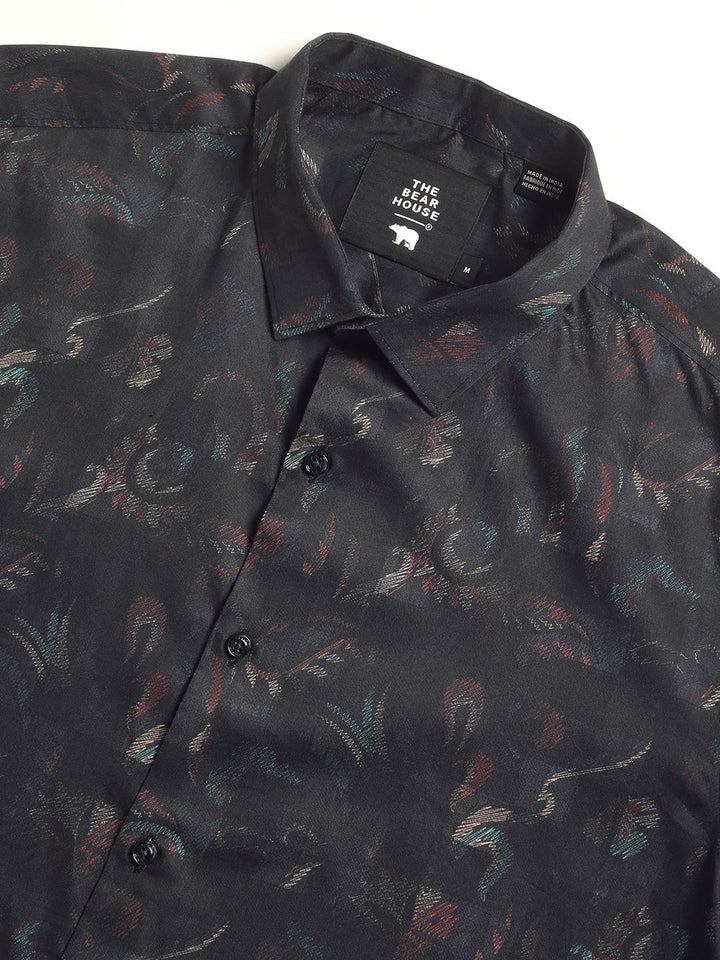 THE BEAR HOUSE Men Pure Cotton Printed Slim Fit Casual Shirt