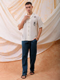 The Indian Garage Co Men Relaxed Fit Embroidery Resortwear Shirt