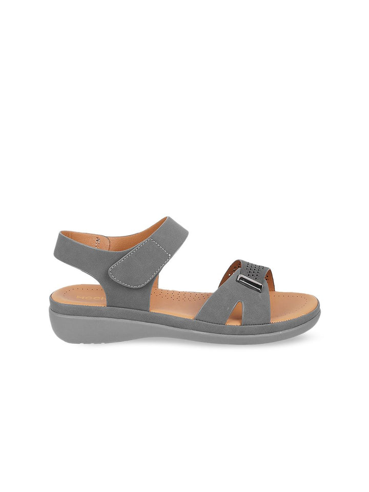 Mochi Textured Backstrap Suede Open Toe Flats