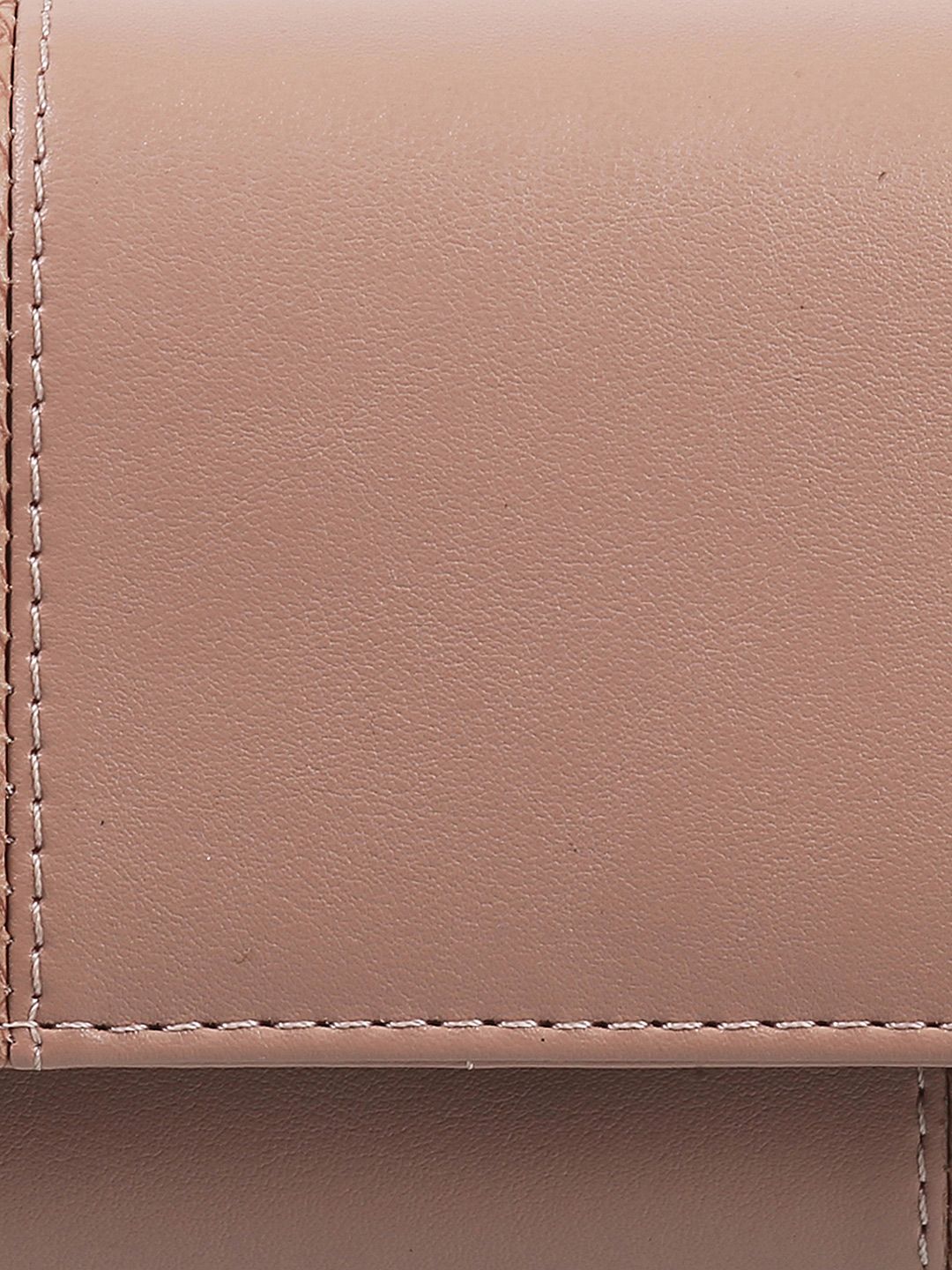 Mochi Peach-Coloured Textured Purse Clutch