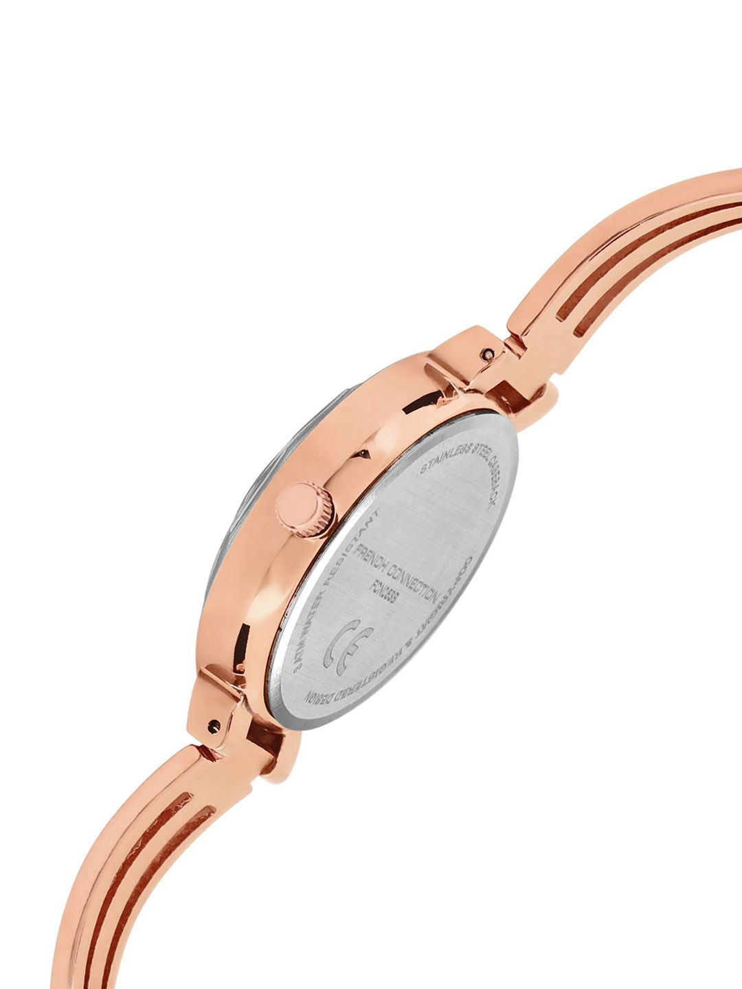 French Connection Women Stainless Steel Bracelet Style Straps Analogue Watch FCN053B