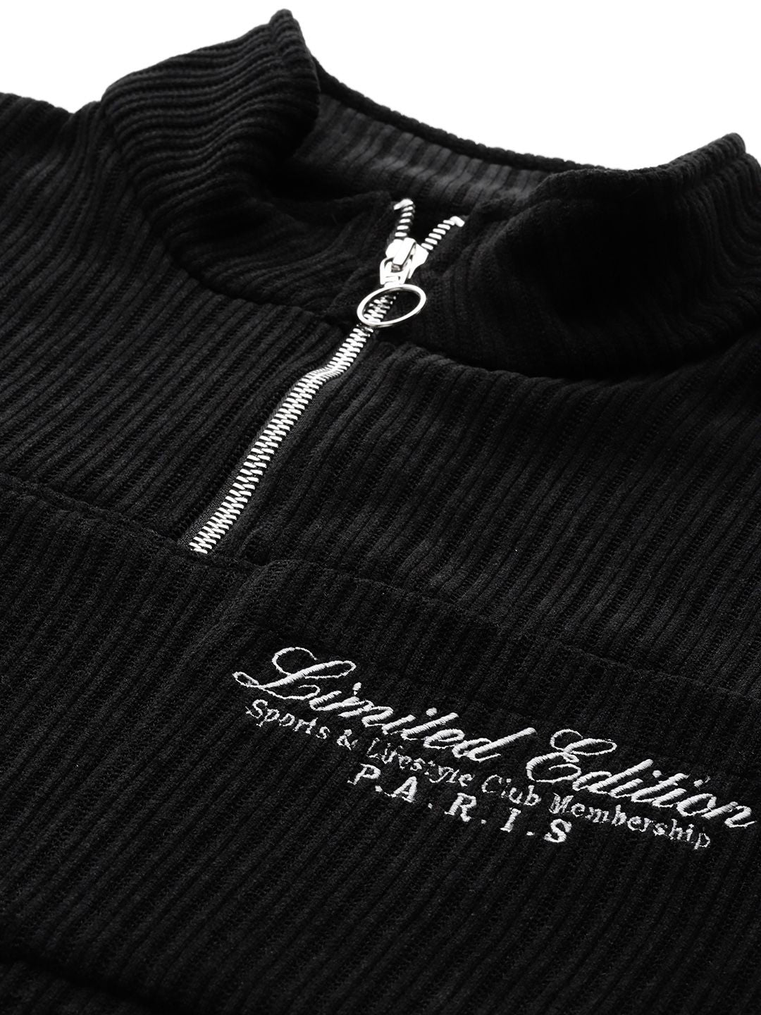 The Indian Garage Co Typography Printed Corduroy Sweatshirt