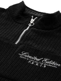 The Indian Garage Co Typography Printed Corduroy Sweatshirt