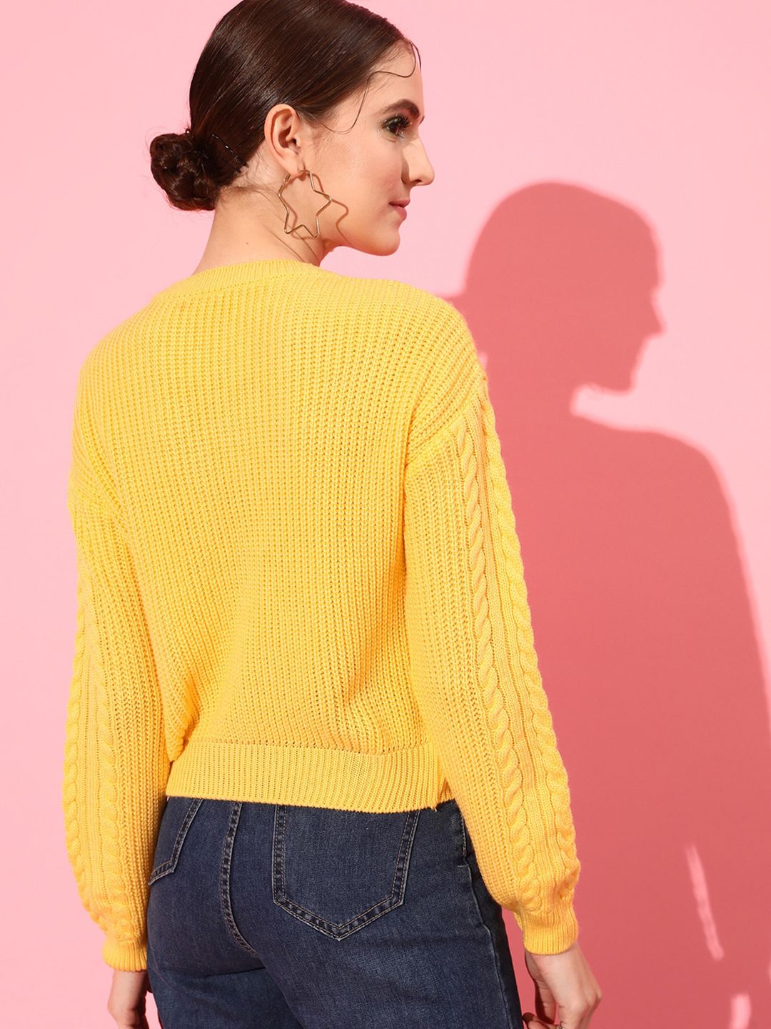 STREET 9 Women Acrylic Ribbed Pullover
