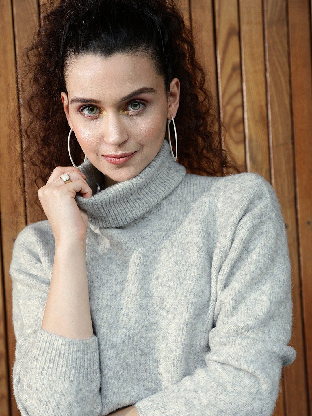 STREET 9 Women Grey Crop Pullover