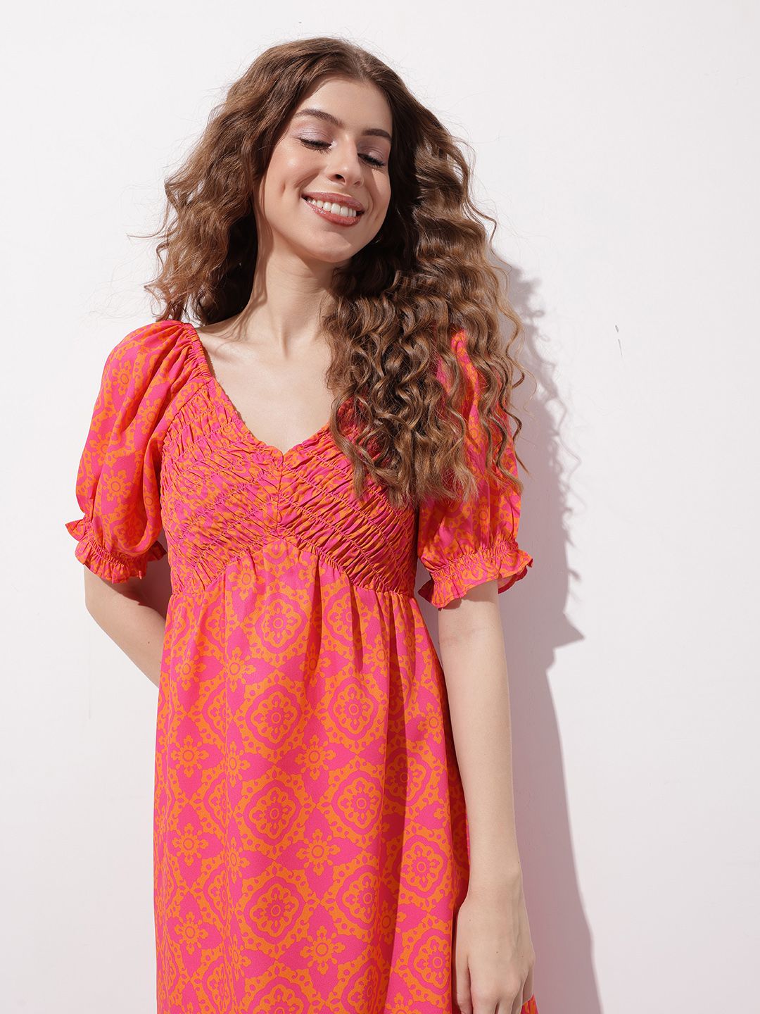 DressBerry Smokin' Hot Printed Empire Dress