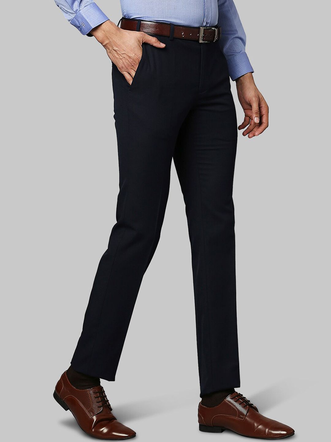 Raymond Men Blue Slim Fit Trousers