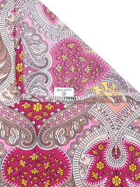 KLOTTHE Lipat Buku Motif Etnik Merah Policotton 300 TC Cadar King dengan 2 Sarung Bantal-98 x 89 inci