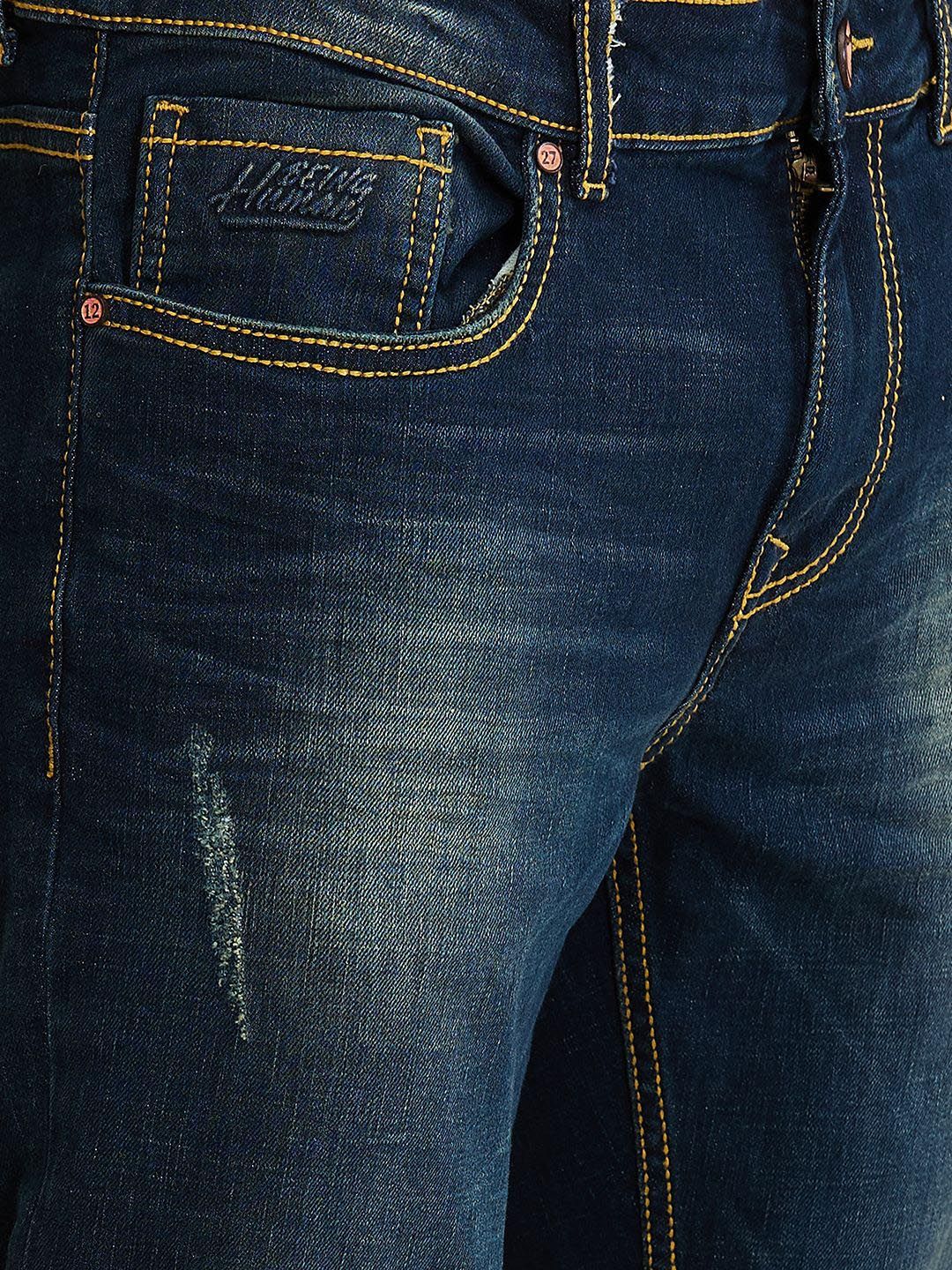 Being Human Men Slim Fit Mildly Distressed Light Fade Jeans