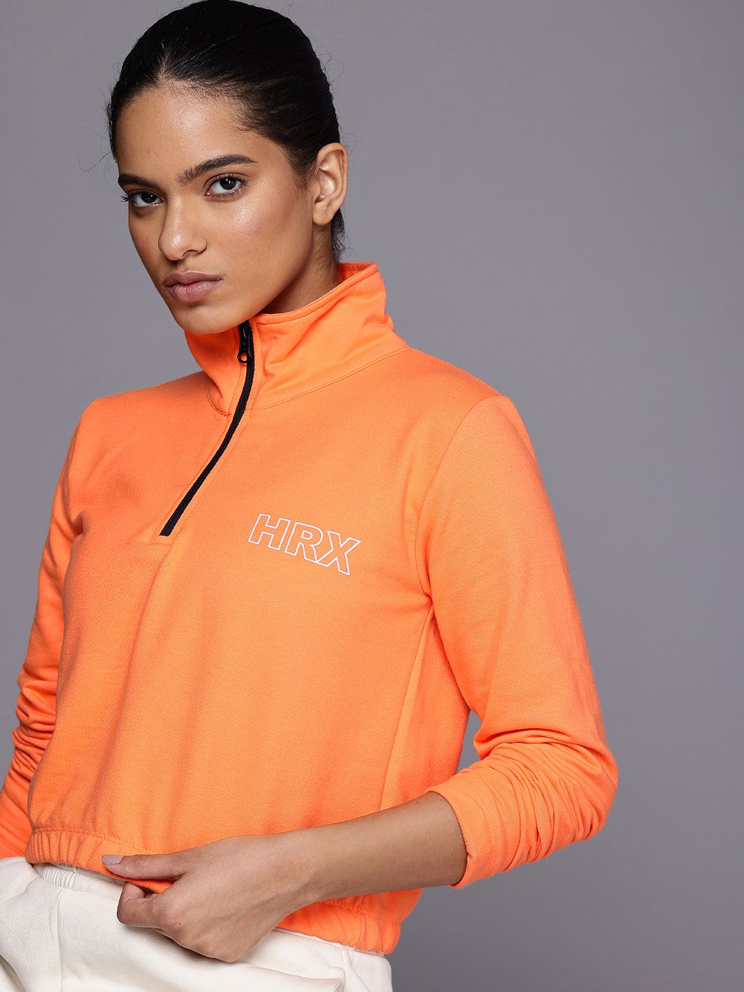 HRX by Hrithik Roshan NATURETHERAPY Outdoor Crop Sweatshirt