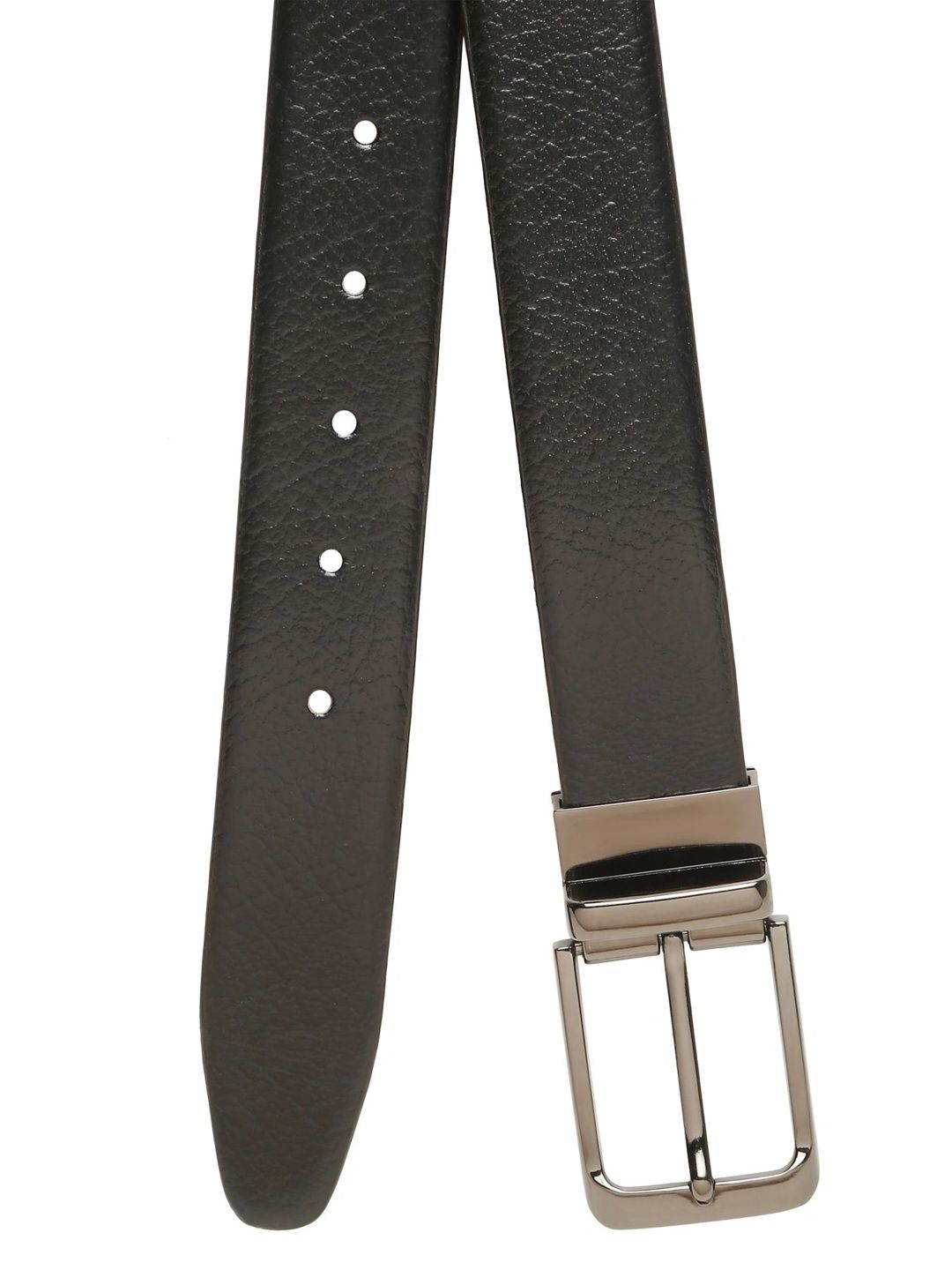 Teakwood Leathers Men Textured Leather Reversible Formal Belt