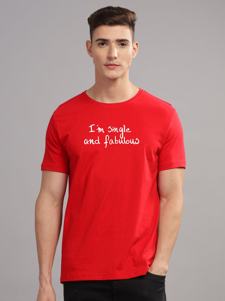 ADRO Men Typography Printed Round Neck Cotton T-shirt