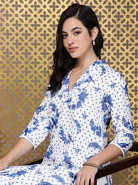 House of Pataudi Women Jashn Conversational Printed Regular Kurta with Trousers